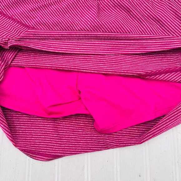 Lola Womens X-Small Pink Striped Skort With Built-In Shorts - Picture 6 of 6